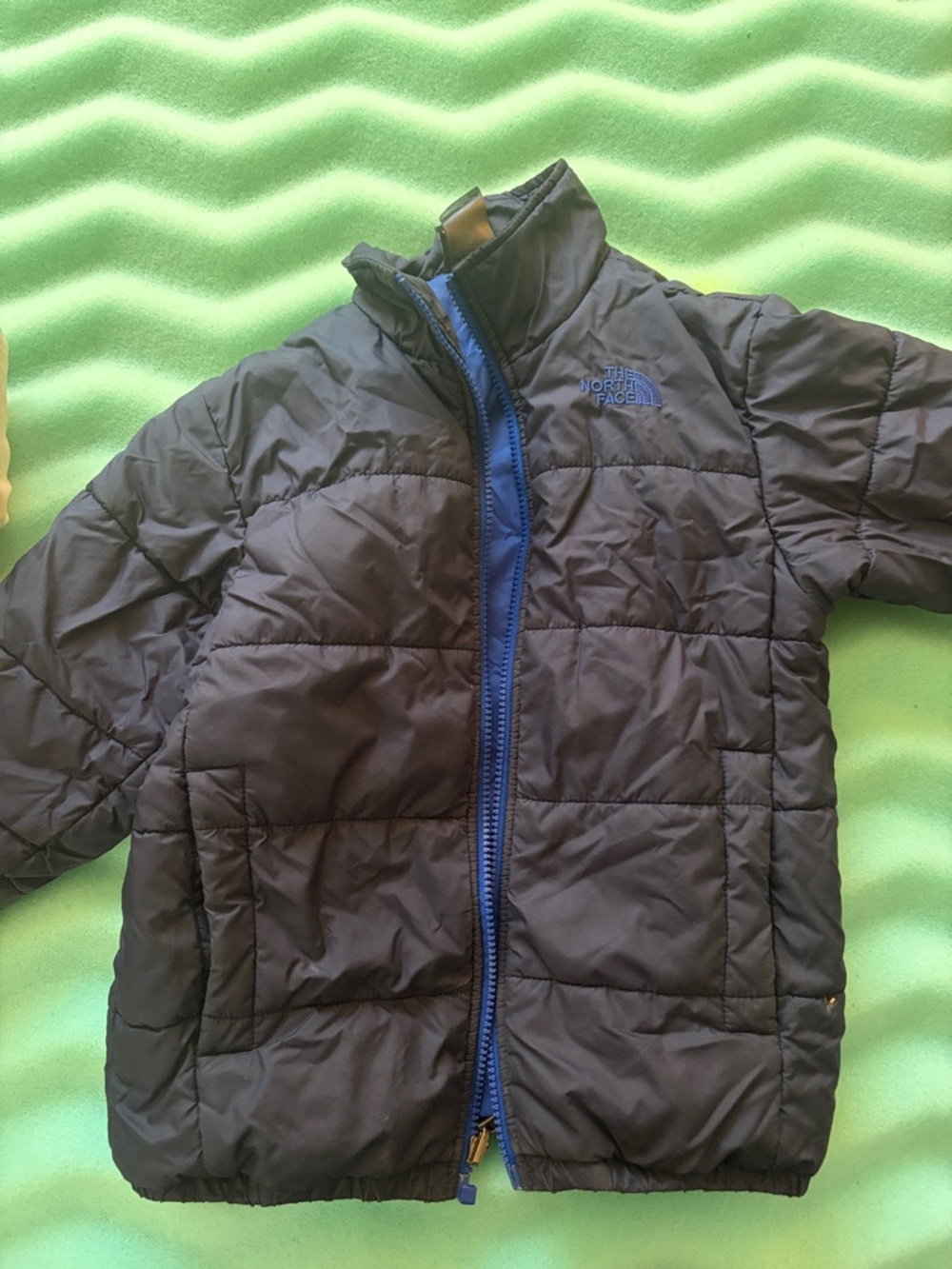 The North Face Kids Puffer Jacket - Black with Blue Trim